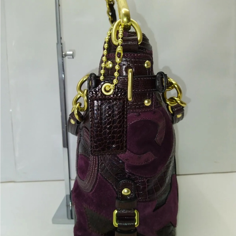 Coach Brooke  RARE Authentic
Patchwork Bag - Plum - Picture 5 of 12